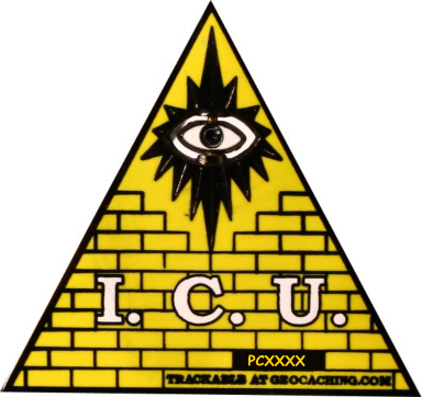 3927 # MEDALHA (GEOCOIN) PIRÂMIDE ILUMINATI MAÇONARIA com olho móvel! TRIANGULAR 42mm