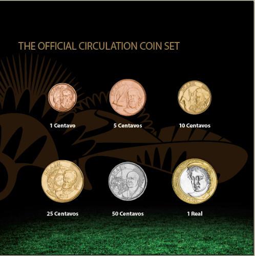 6259 *EXCLUSIVO* Set oficial Copa do mundo 2014 cartela c/ moedas do Brasil UNC e medalha de prata! - Imagem 2