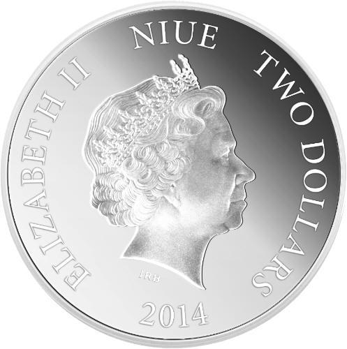6323 :: RARA :: Niue 2 $ 2014 Prata proof 1oz Halloween - Moeda que brilha no escuro! Veja! - Imagem 4