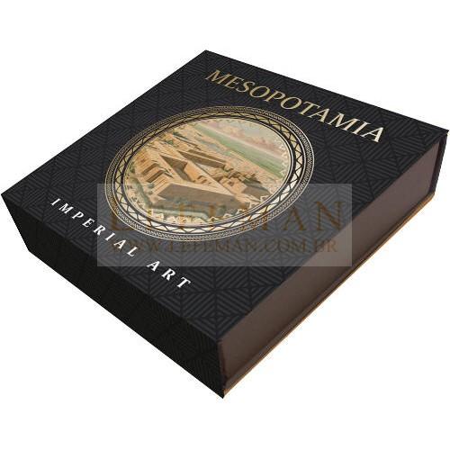 6357 Niue 2 $ 2014 Prata 2 oz Ø50mm Império Mesopotâmico com cristal Ágata: Apenas 500 no mundo!! - Imagem 3