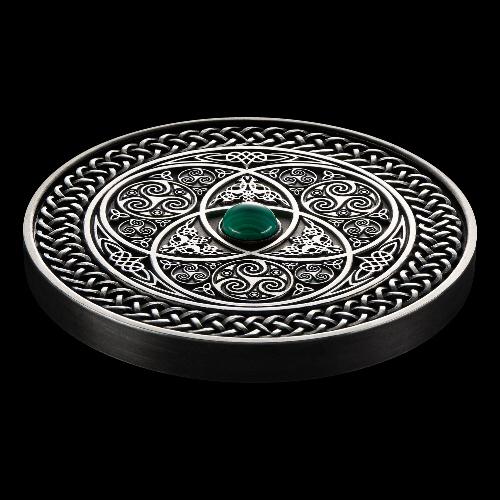 6368 Fiji 10 $ 2016 Prata 999 Ø50mm 93gr Antique Finish - MANDALA ART II " CELTIC" Apenas 500 Exemplares - Imagem 2