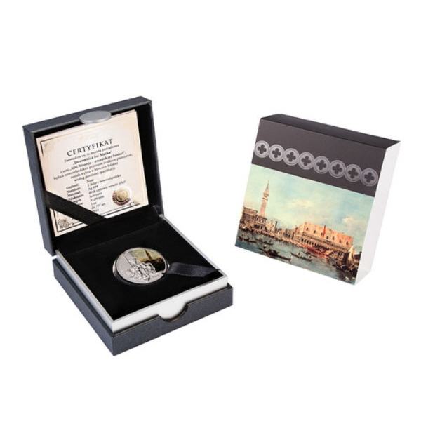 6410 Niue 2$ 2016 prata proof Basílica de São Marcos VENEZA - apenas 777 exemplares no mundo! - Imagem 2