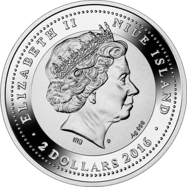 6410 Niue 2$ 2016 prata proof Basílica de São Marcos VENEZA - apenas 777 exemplares no mundo! - Imagem 3