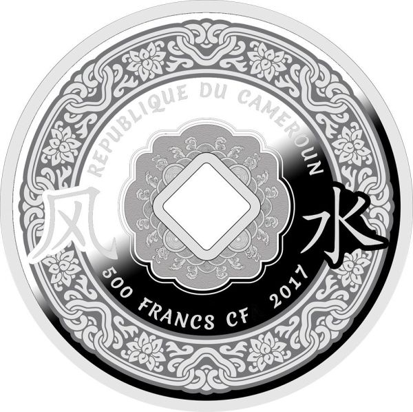 6479 Camarões 500 francos 2017 prata Ø32mm BUDA da SORTE - somente 999 exemplares - Imagem 3