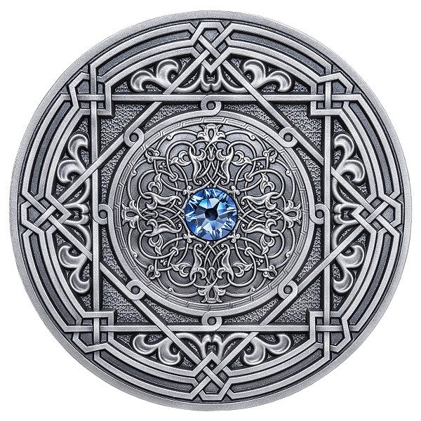 6495 Fiji 10 $ 2018 Prata 999 Ø50mm 93gr Antique Finish - MANDALA ART IV - MORESQUE 500 Exemplares