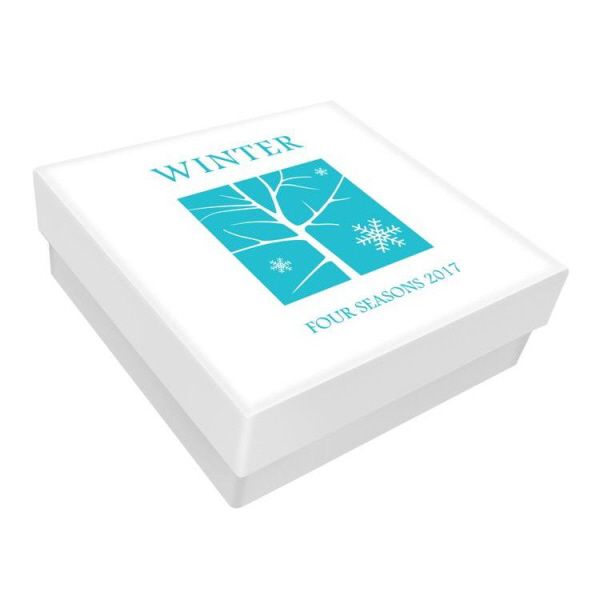 6496 Niue 5 $ 2017 Prata Proof Ø50mm 62gr Série quatro estações "INVERNO" - Imagem 2
