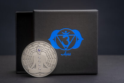 6520 # Camarões 2000 francos 2021 Prata 999 Ø50mm 2 OZ 62,2 g # Os 7 Chacras " AJNA" Rara só 100 exemplares no mundo - Imagem 3
