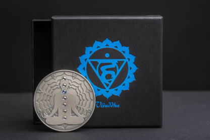 6521 # Camarões 2000 francos 2021 Prata 999 Ø50mm 2 OZ 62,2 g # Os 7 Chacras " VISHUDDHA" Rara só 100 exemplares no mundo - Imagem 3