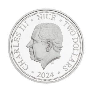 6526 # Niue 2 $ 2024 PROVA Aniversário 100 anos "Sociedade Numismática Brasileira" Apenas50 pçs