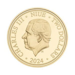 6528 # Niue 2 $ 2024 Metal Prata 999 Banhada a ouro 999- Aniversário 100 anos "Sociedade Numismática Brasileira" Apenas50 pçs